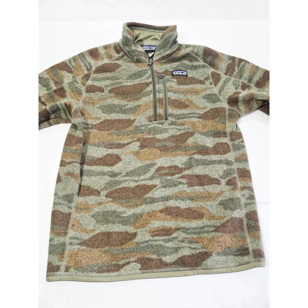 Patagonia Camouflage‎ Better Sweater Men's Small 1/4 Zip Pullover Fleece Sweater